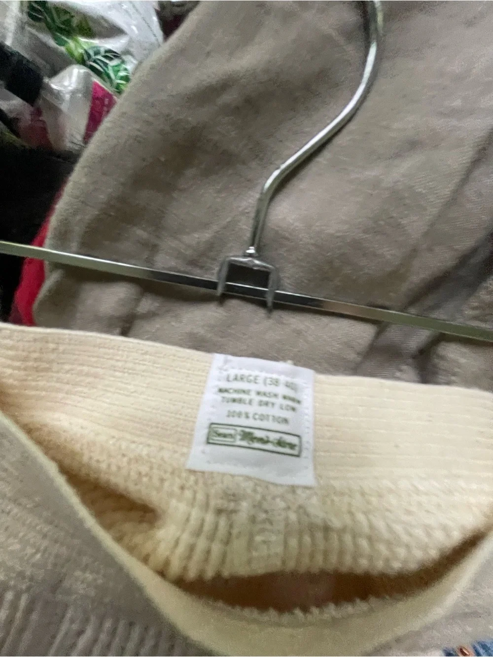 Vintage Sears waffle knit 100% Cotton NWOT made in USA